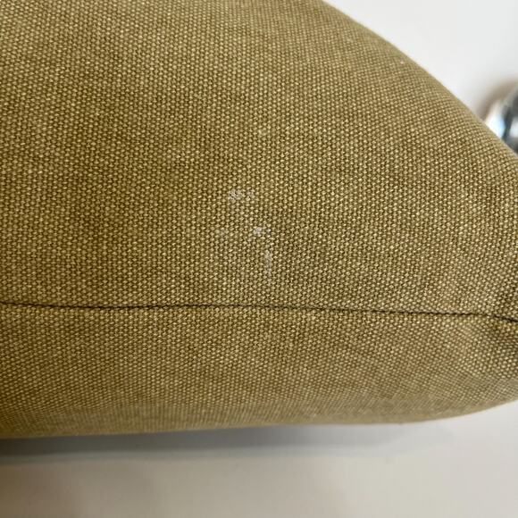 ED Ellen Degeneres Dachshund Dog Accent Throw Pillow 20X20 Tan Embroidered Zip - Picture 12 of 12